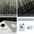 thumbnail image 4 of Sage Green Black Ombre Blackout Curtains for Bedroom/Living Room, Thermal Insulated Kitchen Curtains, Modern Abstract Striped Gradient Grommet Darkening Window Treatment Drapes 42"x84"x2, 4 of 8
