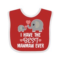 Inktastic Best Mawmaw Ever Grandchild Boys or Girls Baby Bib