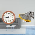 thumbnail image 2 of Reloj de pared con diseño de pájaro cantor, manta tejida a rayas, decorativo, para colgar, suave y cálido, para dormitorio, sofá cama y silla., 2 of 8