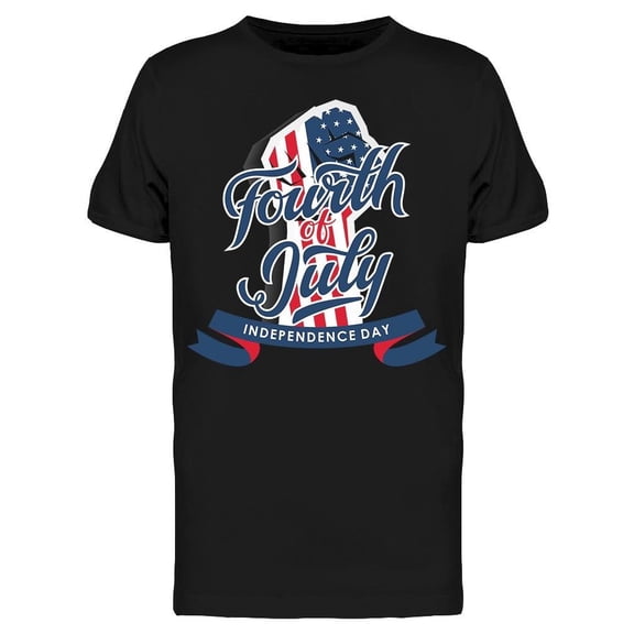 Fourth Of July, Cool Text Tee Men's -Image by Shutterstock
