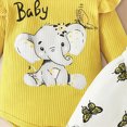 thumbnail image 5 of HCNTES Baby Girl Clothes Winter Baby Girls Cotton Clothes Long Sleeve Elephant Print Romper Jumpsuit Pants Set Winter Outfits Baby Girl Winter Clothes, 5 of 6