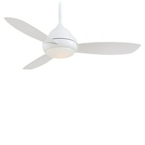 Ceiling Fan With Light Kit In Traditional Style 17.5 Inches Tall By 52 Inches Wide-White Finish-White Blade Color Minka Aire Fans F517l-Wh