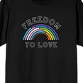 thumbnail image 2 of Pride Freedom To Love Men's Black T-Shirt-3XLB, 2 of 4