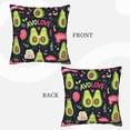 thumbnail image 3 of Bingfone Avocado Love Linen Throw Pillow Covers Cushion Case Pocket Button Vintage Farmhouse Pillowcase for Sofa Couch Bed 18"x18", 3 of 9