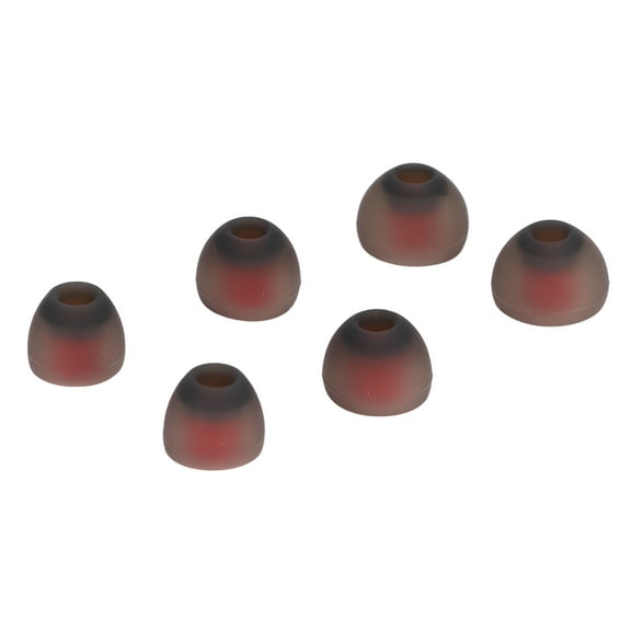 Silicone Eartips, Noise?Reduction 6pcs Soft Gray Red Replacement Earbud Tips Interchangeable Multipurpose  For 4.5-6.5mm?Sound Guide Holes