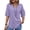 Purple, variant on UVN Blouses for Women V Neck Half Bell Sleeve Shirts Summer Ladies Casual Flowy Tunic Tops