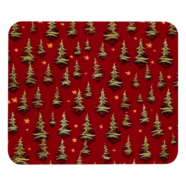 Alfombrilla de ratón con diseño de árbol de Navidad y base de goma antideslizante, cuadrada, para portátil, escritorio, escuela, oficina y hogar, 8,3 x 9,8 pulgadas.