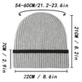 thumbnail image 2 of Beanie for Men Versatile Knitted Hat Thickened Fleece Hats Lined Warm Winter Outdoor Skull Cap Gray, 2 of 2