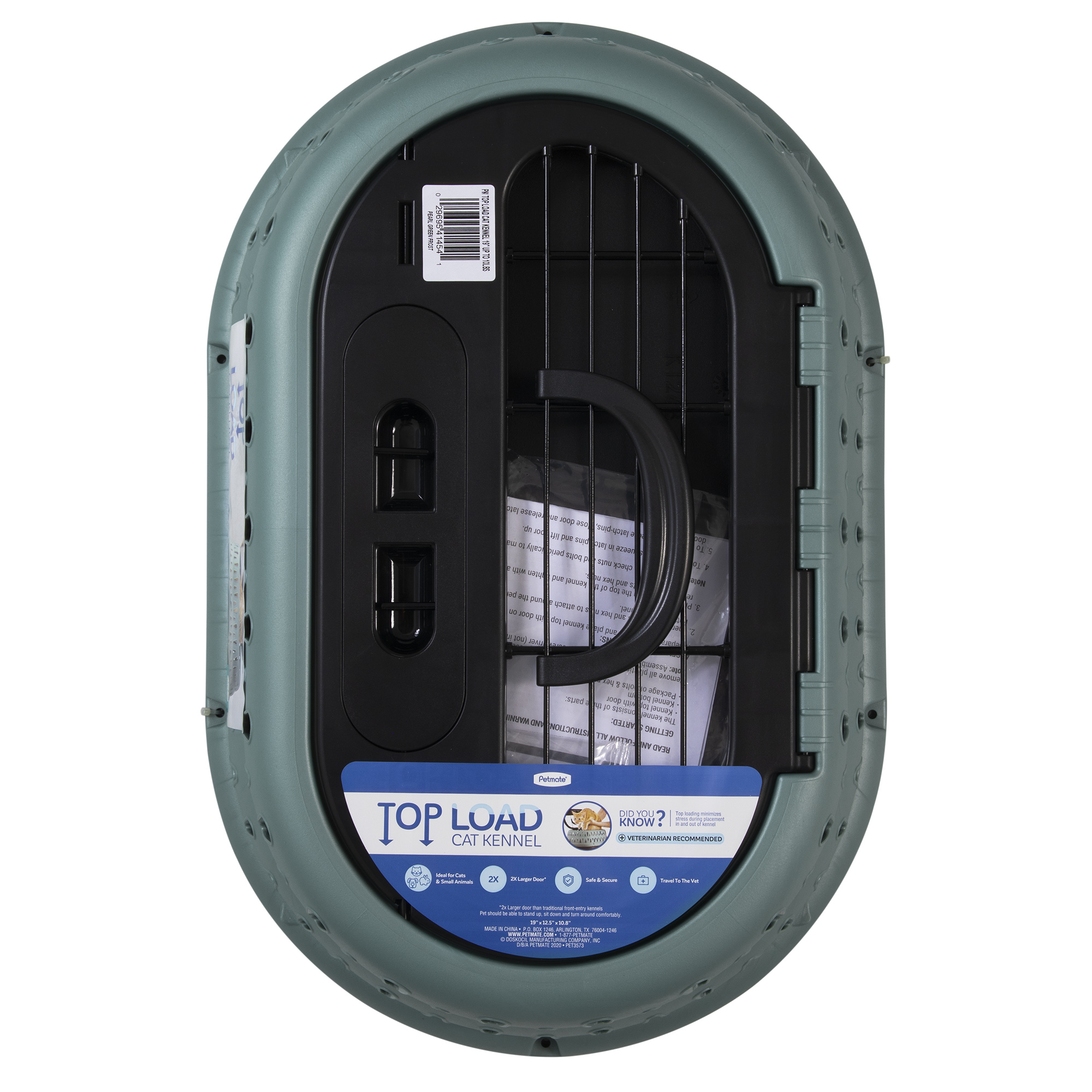 Petmate Top Load Pet Carrier, Green, 19 Inches photo 7