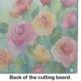 thumbnail image 2 of Roses in Watercolor Glass Cutting Board Large 12 in x 15 in, 2 of 5