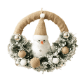 thumbnail image 1 of Decoración navideña, círculo de ratán con muñeca de tela, accesorios de decoración navideña hechos a mano, colgante de pared, 1 of 5