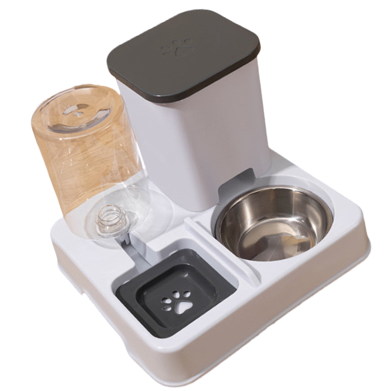 Large Capacity Feeder 2in1 Water Dispenser and Bowl Small Dog Cats Automatic Feeder for Daily Watering Feeding