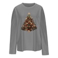 thumbnail image 2 of RXMEKW Chandail Molletonné Imprimé de Noël pour Femmes, Manches Longues Décontracté Col Rond, Coupe Ample, Noir, 2 of 4