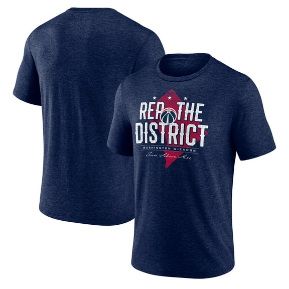 Men's  Navy Washington Wizards Huddle Tri-Blend T-Shirt