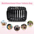 thumbnail image 6 of Unique Bargains Clear Toiletry Bag Transparent Makeup Bag Travel Zipper Cosmetic Organizer for Women 8.07"x2.56" Black, 6 of 7