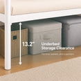 thumbnail image 5 of PARPOOS Bunk Bed Twin over Twin, Metal Twin Bunk Beds for Teens with 2 Ladders & Full Length Guardrails,  Can Be Divided into 2 Twin Beds, White, 5 of 8