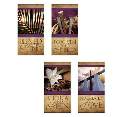 Celebration Banners F4925 3' x 5' Easter Series Banners - Set of 4