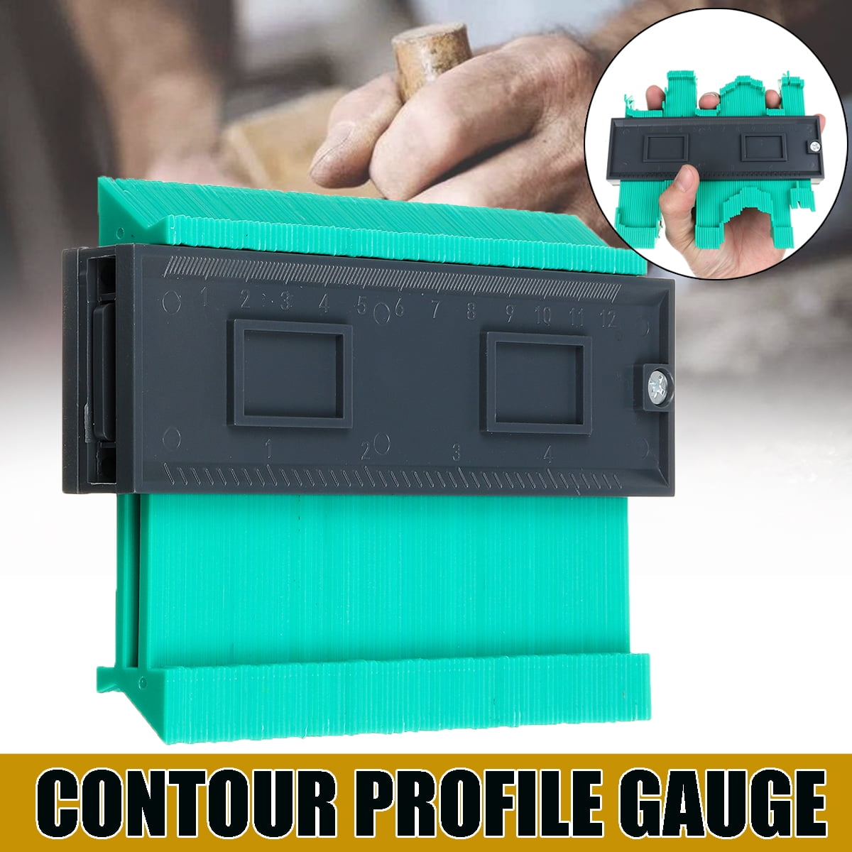 Profile Gauge Shape Edge Shaping Contour Duplicator Tiling Wood Measure Metal 5" 