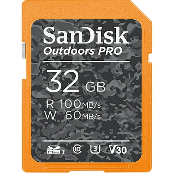 SanDisk 32GB Outdoors Pro Memory Card, 2 Pack, SD 4K UHS-I, U3 Card - SDSDXWT-032G-AW6V2