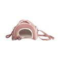thumbnail image 2 of Small Animal Carrier, Small Animal Travel Bag, Cat Bird Rabbits Hamster Carrier Breathable Outdoor Portable Pouch for Hamster Bird Bunny (Pink,B,9.5x6.7x7.5”), 2 of 5