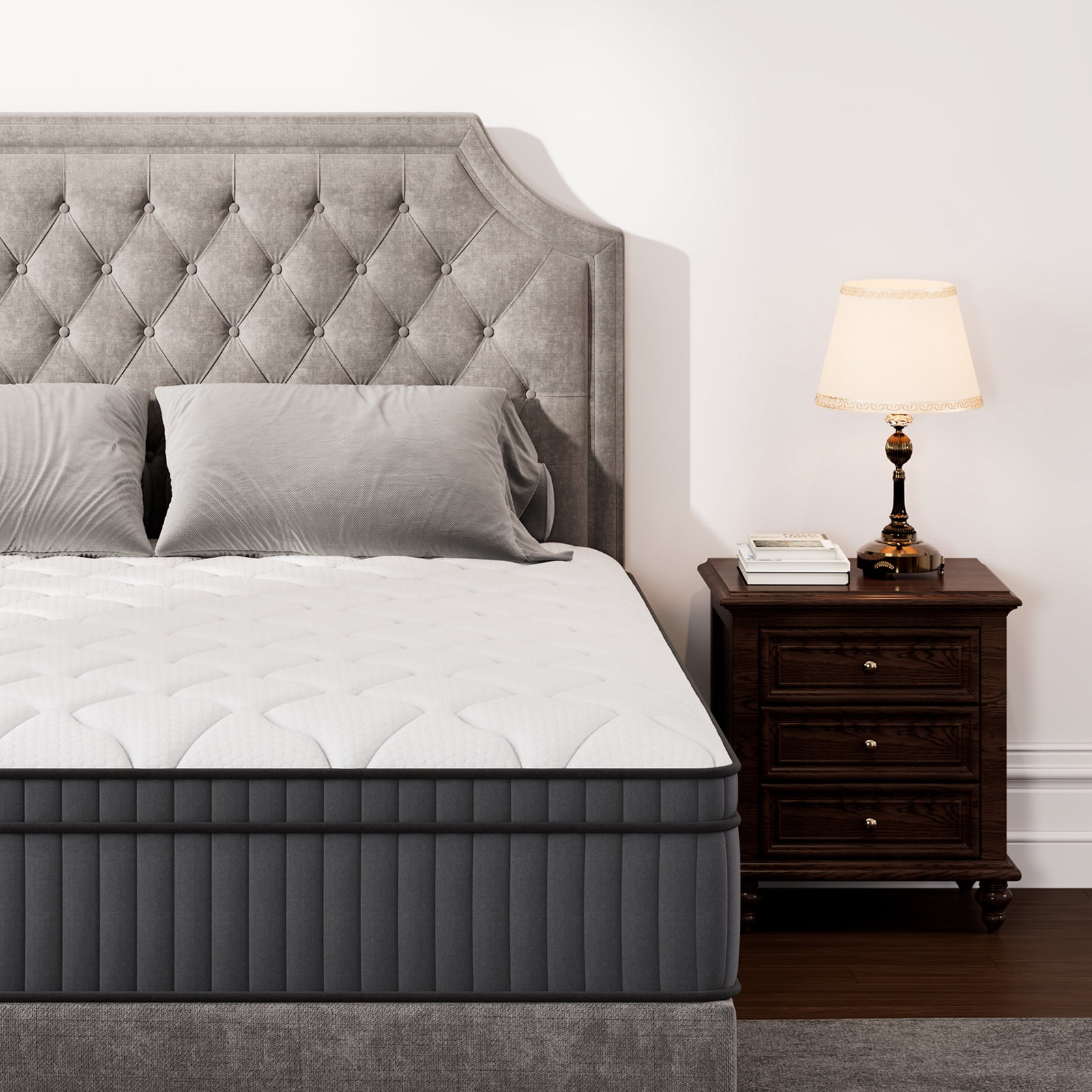 12 Inch Hybrid Memory Foam Mattress with Pocket Springs, Breathable & Skin-Friendly, Motion Isolation, Pain Relief, Strong Edge Support, Mattress in a Box, Full