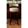 thumbnail image 4 of Bowery Hill Contemporary Fabric 24-inch Swivel Bar Stool in Beige (Set of 2), 4 of 6