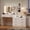 White, variant on Oxirth Modern White Vanity Desk with Lighted Mirror & Charging Station, Large Makeup Vanity Table with 8 Drawers & Glass Cabinet, 3 Color Lighting Bedroom Dressing Table