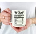 thumbnail image 3 of CTDream Funny 11oz. Ceramic Coffee Tea Mug Thank You Gift, 6th Grade Teacher Nutritional Facts, 1-Pack, Novelty Gag Birthday Christmas Gift Ideas Coworker, 3 of 7