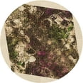 thumbnail image 1 of Ahgly Company Tapis Rond Lavable en Machine Intérieur Transitionnel Jaune, 8 Pieds Rond, 1 of 7