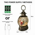 thumbnail image 7 of Christmas Water Lantern Snow Globe with Santa and Elk, Musical Lighted Holiday Table Decor, 7 of 7