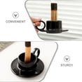 thumbnail image 3 of GOOHOCHY Tealight Holder Desktop Ceramic Handle One-piece Cup Saucer Votive Candle Stand, 3 of 8