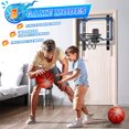 thumbnail image 4 of Flooyes Indoor Basketball Hoop for Kids, Adjustable Height Over the Door Basketball Hoop with Scoreboard, Mini Hoops Basketball Toys Christmas Birthday Gifts for Boys Age 4 5 6 7 8 9 10 11 12+ (Blue), 4 of 8