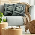 thumbnail image 5 of Ambesonne Floral Throw Pillow Cover 2 Pack, Flourishing Grey Cactus, 20", Grey, 5 of 7
