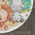 thumbnail image 1 of Safari animals Round rug, Safari nursery decor - Cute Safari, 1 of 10