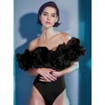 thumbnail image 4 of Women'S One-Piece Swimsuit Wrap Skirt Sarong Retro Floral Print Bikini Bathing Suit, 4 of 8