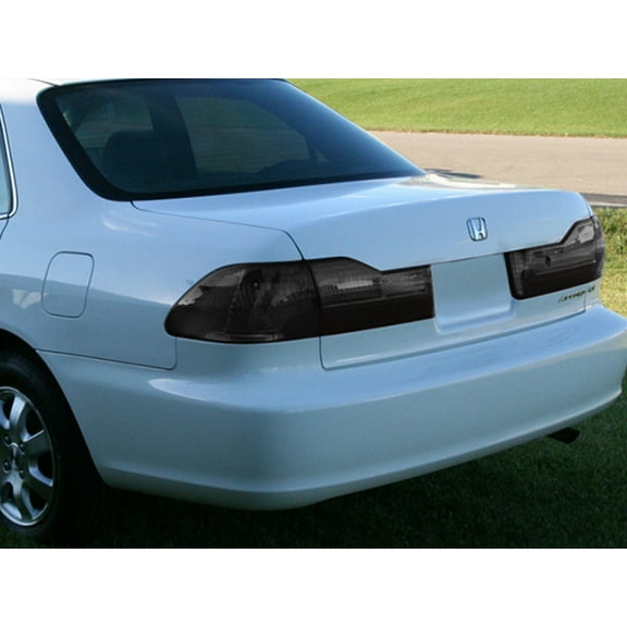 Rvinyl Tail Light Tint Covers Compatible with Honda Accord 1998-2002 (Sedan) - Blackout Smoke