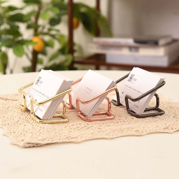 Tarjetero de Presentación, Elegante Caja de Almacenamiento de Hierro Dorado, Organizador Multifuncional para Oficina y Escritorio, Diseño Duradero y Elegante, Solución para Ahorrar Espacio, Portátil