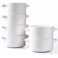 thumbnail image 7 of 6 Pack Soup Bowls with Handles, 24 Oz Large Serving Soup Bowl Set, Ceramic Soup Crocks for French Onion Soup, Cereal, Chilli, Stew, Microwave and Oven Safe, White, 7 of 7