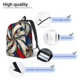 thumbnail image 3 of School Backpack for Women/Men - Blue Red Abstract Fractal Lightweight Canvas Travel Bag School Back Pack Laptop Bag with Laptop Compartment, 3 of 5