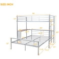 thumbnail image 6 of Harper & Bright Designs Twin Over Full Metal Bunk Bed with Desk, Ladder and Quality Slats for Bedroom, Metallic Silver, 6 of 7