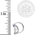 thumbnail image 2 of Body Candy 16G Steel Clear Accent Crescent Moon Heart Dangle Closure Ring Daith Helix Tragus Rook 3/8", 2 of 2