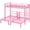 Pink, variant on UBesGoo Metal Triple Bunk Bed Frame, Twin Over Twin Over Twin XL Design, 3 In 1 Bunk Bed Separates Into 3 Individual Twin Beds, Pink