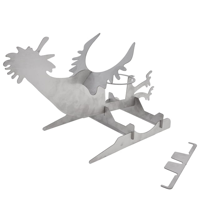 Chicken Roaster, Chicken Stand Stable Silver For Gas Grill For Oven And Grill