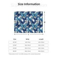 thumbnail image 5 of Naloa Blue and White Butterflies Flannel Blankets - Thick and Warm Blanket for Winter, Soft Fuzzy Plush King Blanket for All Seasons80"x60", 5 of 6