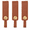 Brown, variant on 3 Pcs Genuine Leather Keychain Connectors, Cowhide Key Fob Straps with Detachable Screw Fasteners, 2.6 Inch Key Chain Holders for Men and Women, Car Keys, Bags and Purses