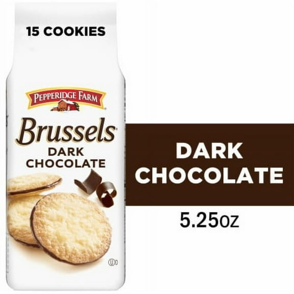 Pepperidge Farm Brussels Dark Chocolate Sandwich Cookies ,(1PACK)