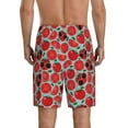 thumbnail image 3 of Kdxio Cute Tomato Print Mens Sleep Shorts Bottoms Soft Comfy Pajama Wear Pants with Drawstring Pockets, 3 of 7