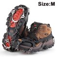 thumbnail image 2 of Crampons de Traction pour Glace, Crampons à 19 Pointes pour Bottes de Randonnée, Chaussures Antidérapantes en Acier Inoxydable pour Glace et Neige, Micro Pointes pour Randonnée, Escalade Noir M, 2 of 8