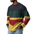 thumbnail image 4 of Fabrcox Men's Waffle Long Sleeve Shirts Striped Mens Crew Neck Shirts Color Block Running Workout Men's Athletic Shirts Blue XXL, 4 of 8