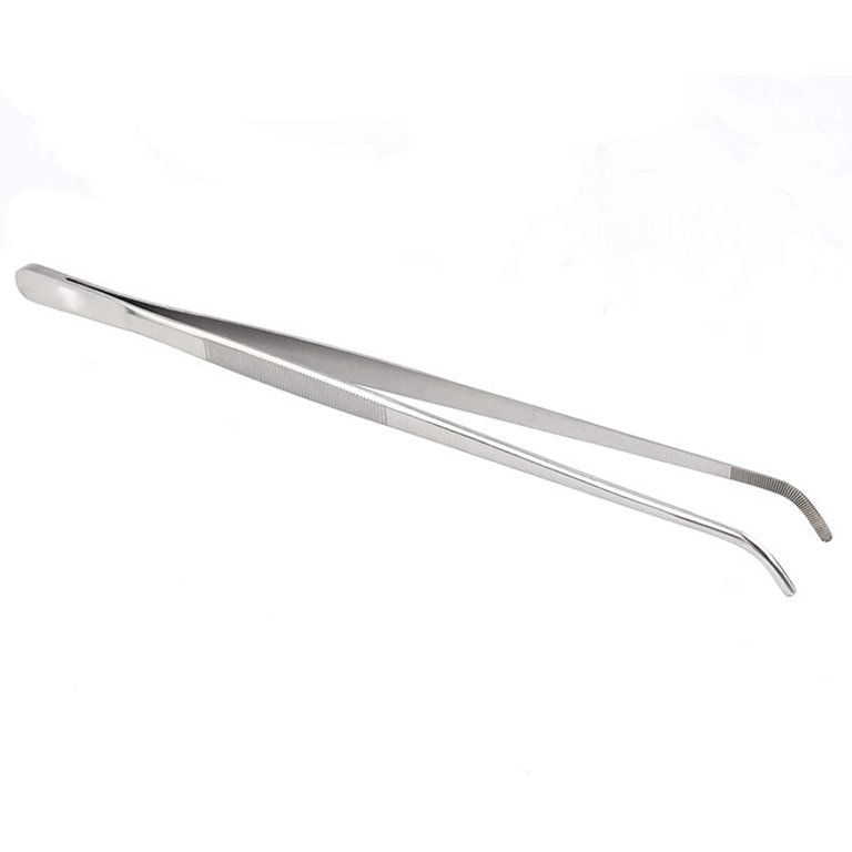 PaviCT Stainless Steel Long Tweezers - Fish Tweezers Bones - Kitchen Tweezers Tongs - Cooking Tweezers - Food Tweezers - Chef Tweezers - Pasta Tongs